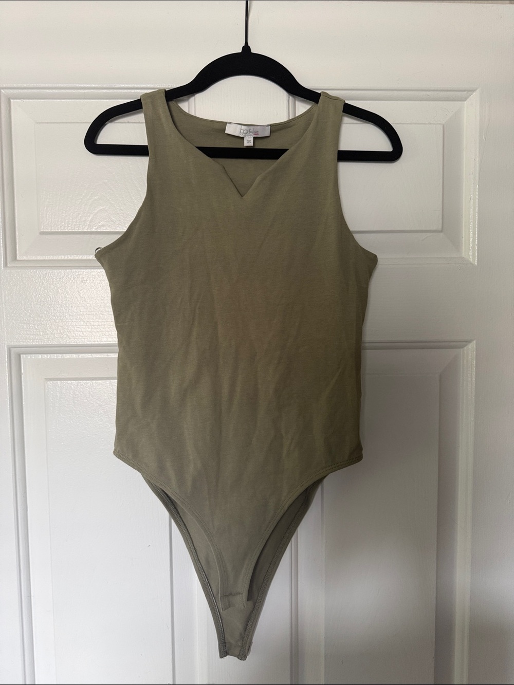 Lite Olive Green Sleeveless Bodysuit